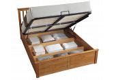 5ft King Size Malmo Oak Finish Wooden Ottoman Lift Up Storage Bed Frame 3